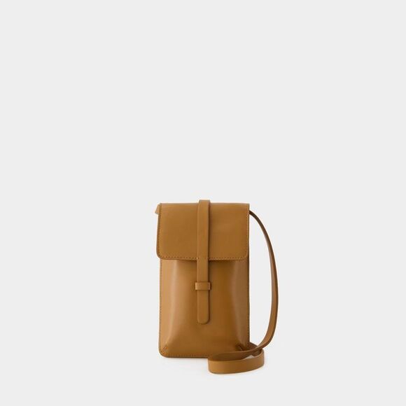 INES DE LA FRESSANGE Leather Crossbody Bag Women BROWN